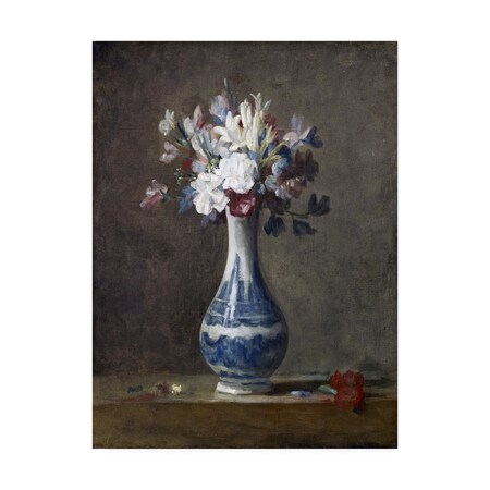 Chardin 'A Vase Of Flowers' Canvas Art,18x24